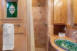 Full bathroom with traditional Santa Fe details